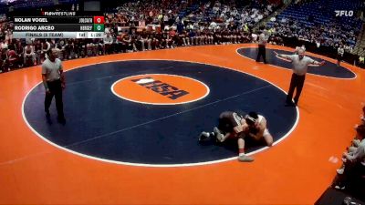 150 lbs Finals (8 Team) - Nolan Vogel, Joliet (Catholic Academy) vs Rodrigo Arceo, Arlington Heights (Hersey)