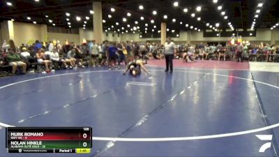 138 lbs Round 2 (6 Team) - Nolan Hinkle, Alabama Elite Gold vs Murk Romano, Indy WC