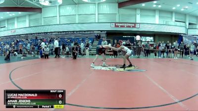 92 lbs Cons. Round 3 - Lucas Macdonald, ISI Wrestling Club vs Amari Jenkins, Bad Karma Wrestling Club