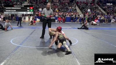 80 lbs Cons. Round 1 - Daxin Allen, Paola vs Jaxon Zimmerman, Maize