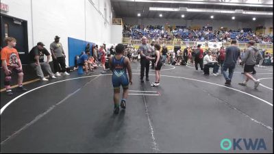 90 lbs Consi Of 8 #2 - Everett Bolay, Perry Wrestling Academy vs Rayden Lane, Midwest City Bombers Youth Wrestling Club