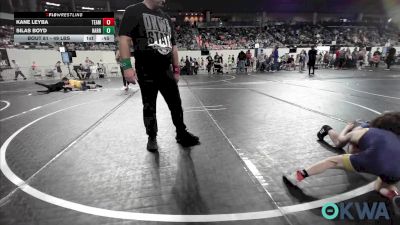49 lbs Consi Of 8 #1 - Kane Leyba, Team Tulsa Wrestling Club vs Silas Boyd, Harrah Little League Wrestling