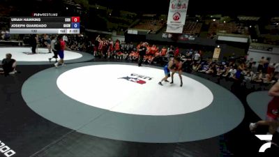 132 lbs Uriah Hawkins, SDIKWA - San Diego-Imperial Kids Wrestling Association vs Joseph Guardado, OCWA - Orange County Wrestling Association