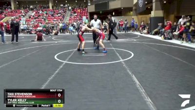 100 lbs Cons. Round 3 - Tyler Kelly, Jeff West Wrestling Club vs Tasi Stevenson, Greater Heights Wrestling