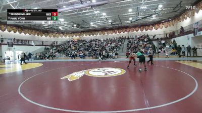 285 lbs Champ. Round 1 - Paul York, Riverton vs Tayson Miller, Natrona County