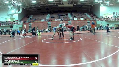 175 lbs Quarterfinal - Tatum Adriano, Rhyno Academy Of Wrestling vs Christopher Tietz-Herrera, Portage Wrestling Club