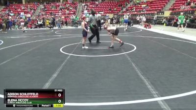 80 lbs Champ. Round 2 - Adison Schlotfeld, Nebraska Wrestling Academy vs Elena McCoy, Eureka Wrestling Club