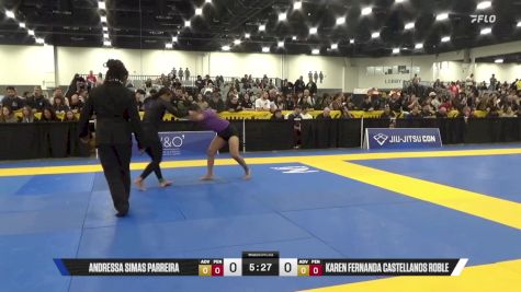 Karen Fernanda Castellanos Roble vs Andressa Simas Parreira 2025 World IBJJF Jiu-Jitsu No-Gi Championship