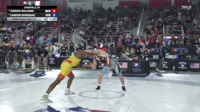 70 kg 3rd Place Match - Jordan Williams, HWC/ TMWC vs Landon Robideau, Cowboy / TMWC