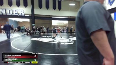 135lbs Champ. Round 2 - Jayden Krogness, Centralia (Girls) vs Lauren Jenks, Royal (Girls)