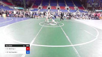 132 lbs Cons 16 #2 - Cashtyn Botting, WI vs Garrett VerHeecke, IL