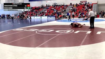 149 lbs Quarterfinal - Sebastiano Spina, Alvernia University vs Evan Owen, Washington & Lee