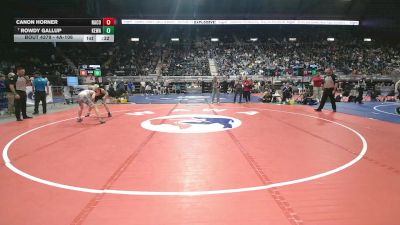 4A-106 lbs 5th Place Match - Rowdy Gallup, Kelly Walsh vs Canon Horner, Natrona County