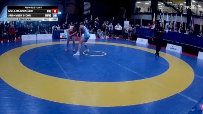 57kg Semifinal - Myla Blackshaw, Matmen Wrestling Club vs Arshveer Sidhu, Alberta Elite Women`s Wrestling Club