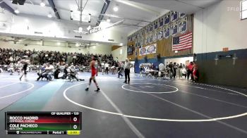 120 lbs Champ. Round 2 - Cole Pacheco, Alta Loma vs Rocco Madrid, Centennial Corona