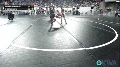 64 lbs 7th Place - Maverick Spencer, Keystone Kids Wrestling Club vs Rhett Coslow, Coalgate Wildcat Wrestling Club
