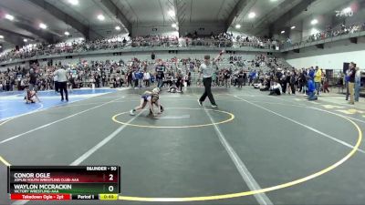 50 lbs Cons. Round 4 - Conor Ogle, Joplin Youth Wrestling Club-AAA  vs Waylon McCrackin, Victory Wrestling-AAA