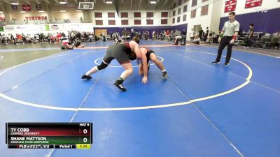 285 lbs Champ. Round 2 - Ty Cobb, Lourdes University vs Shane Mattson, Montana State-Northern