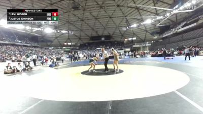 Girls 3A 120 lbs Quarterfinal - Lexi Gideon, Southridge (Girls) vs Justus Johnson, Peninsula (Girls)