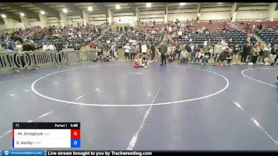 71 lbs 5th Place Match - Mikhail Smoglyuk, Bonneville Wrestling Club vs Gibson Ashby, Wasatch Wrestling Club