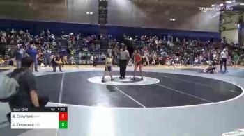 80 lbs Semifinal - Brio Crawford, Level Up vs Jose Zamorano, Troup Youth Wrestling