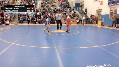 175 lbs Quarterfinal - Gustavo Munoz, Newcastle vs Tyrell Weber, Wheatland