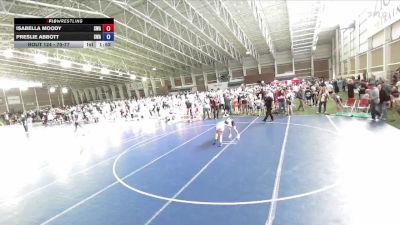 70-77 lbs Cons. Round 1 - Isabella Moody, Sanderson Wrestling Academy vs Preslie Abbott, Sanderson Wrestling Academy