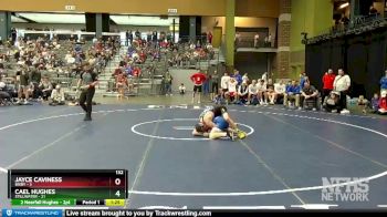 132 lbs Semifinals (8 Team) - Jayce Caviness, Bixby vs Cael Hughes, Stillwater
