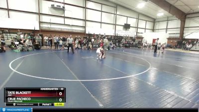 49 lbs Quarterfinal - Crue Pacheco, Team Prestige vs Tate Blackett, JWC