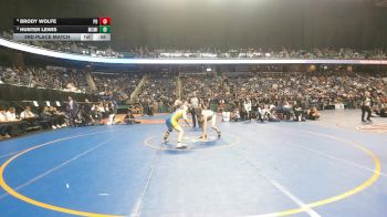 3A 150 lbs 3rd Place Match - Brody Wolfe, Polk County High School vs Hunter Lewis, McMichael