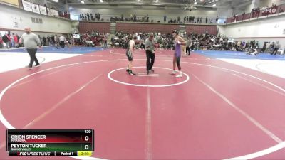 120 lbs Champ. Round 2 - Orion Spencer, Miyamura vs Peyton Tucker, Round Valley