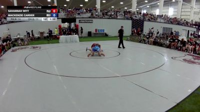 120 lbs Savannah Witt, Pennsylvania Blue vs Mackenzie Carder, Ohio Gray