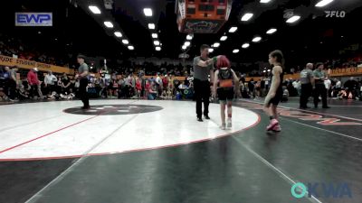 67 lbs Quarterfinal - Alaura Lewis, Noble Takedown Club vs Lillyann Lawrence, Kingfisher YellowJackets