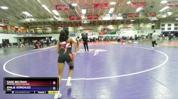 101 lbs Champ. Round 2 - Sage Beltran, Missouri Valley College vs Emilie Gonzalez, Iowa