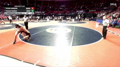 3A 132 lbs Cons. Round 3 - Elijah Garza, Arlington Heights (Hersey) vs Ryan Hanson, McHenry