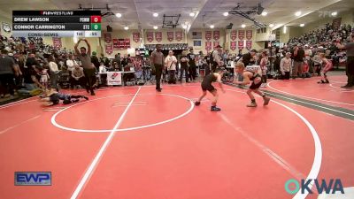 60 lbs Consolation - Drew Lawson, Ponca City Wildcat Wrestling vs Connor Carrington, Sallisaw Takedown Club