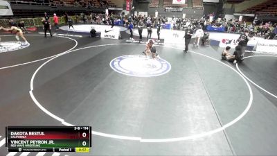 114 lbs Cons. Semi - Vincent Peyron Jr., Red Wave Wrestling vs Dakota Bestul, California