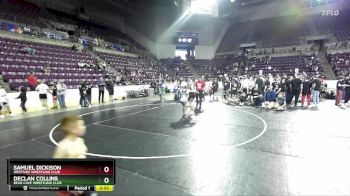 132 lbs Quarterfinal - Samuel Dickison, Westside Wrestling Club vs Declan Collins, Bear Cave Wrestling Club