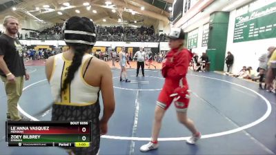 132 lbs Cons. Round 2 - Zoey Bilbrey, Syringa vs Le`Anna Vasquez, Meridian