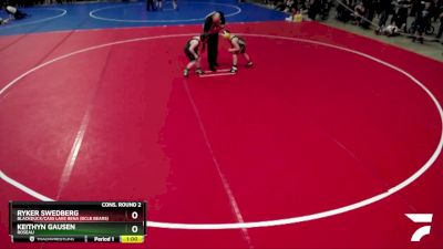 90 lbs Cons. Round 2 - Keithyn Gausen, Roseau vs Ryker Swedberg, Blackduck/Cass Lake Bena (BCLB Bears)