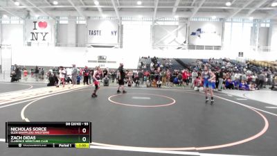 93 lbs Cons. Round 4 - Nicholas Sorce, Glen Grapplers (Western) vs Zach Didas, Clarence Wrestling Club