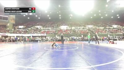 62 lbs Quarterfinal - Jasper Stephani, Fergus Wrestling Club vs Oliver Heist-Levine, Bozeman Wrestling Club
