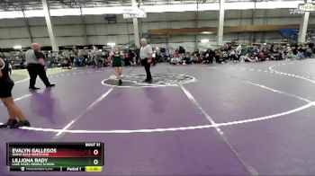 95 lbs Champ. Round 2 - Evalyn Gallegos, Idaho Gold Wrestling vs Lilliona Rady, Lake Hazel Middle School