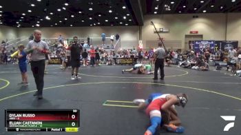 90 lbs Round 4 (6 Team) - Elijah Castanon, Untouchables Purple vs Dylan Russo, Ares