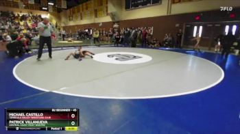 45 lbs Semifinal - Michael Castillo, Temecula Valley Wrestling Club vs Patrick Villanueva, Central Coast Most Wanted