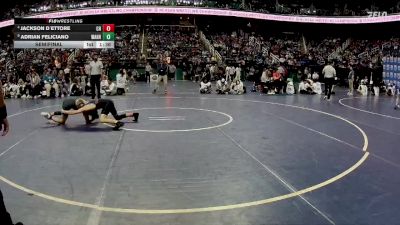 4A 106 lbs Semifinal - Adrian Feliciano, William Amos Hough High School vs Jackson D`Ettore, Charlotte Catholic High School