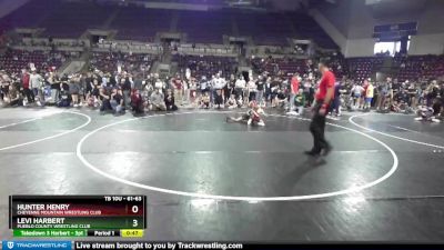 61-63 lbs Round 1 - Levi Harbert, Pueblo County Wrestling Club vs Hunter Henry, Cheyenne Mountain Wrestling Club