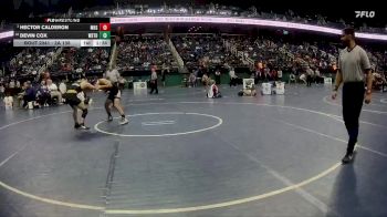 2A 138 lbs Champ. Round 1 - Hector Calderon, Manteo High School vs Devin Cox, West Stokes