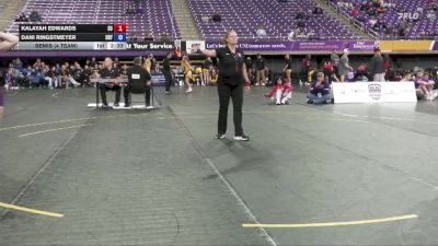 124 lbs Semis (4 Team) - Kalayah Edwards, Emmanuel University vs Dani Ringstmeyer, Sioux Falls