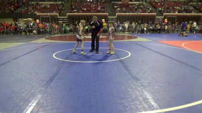 61 lbs Cons. Round 1 - Benson Kalloch, Miles City Wrestling Club vs BoVauni Haberle, Billings Wrestling Club